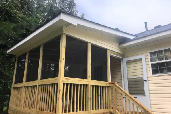 New deck and screened-in porch