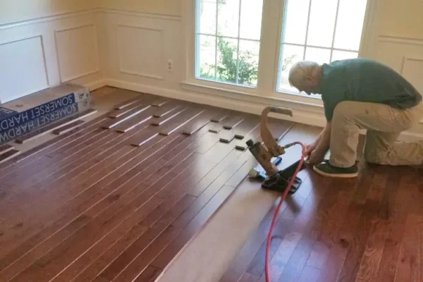 Hardwood floor install after sewer backup 