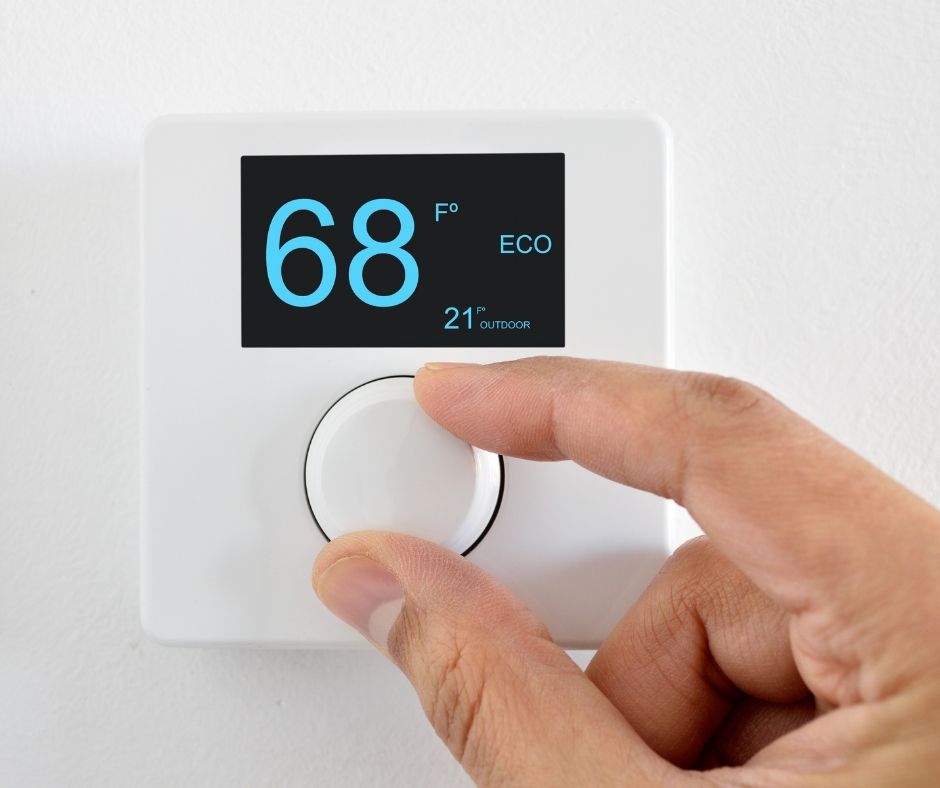 setting the thermostat when leaving home