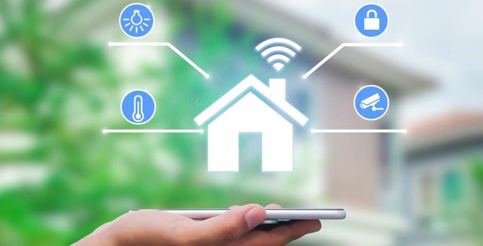A hand holding a graphic with a smart home-Smart Homes Solution featured image