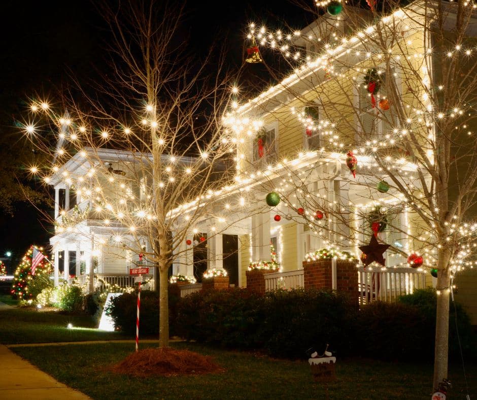 Lights on a home Holiday Hacks