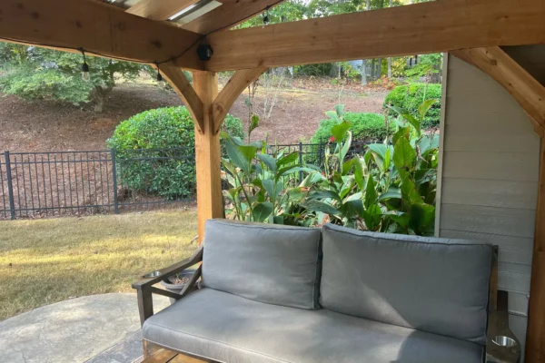 Cedar covered patio 