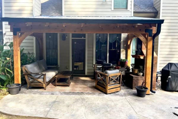 Cedar covered patio 