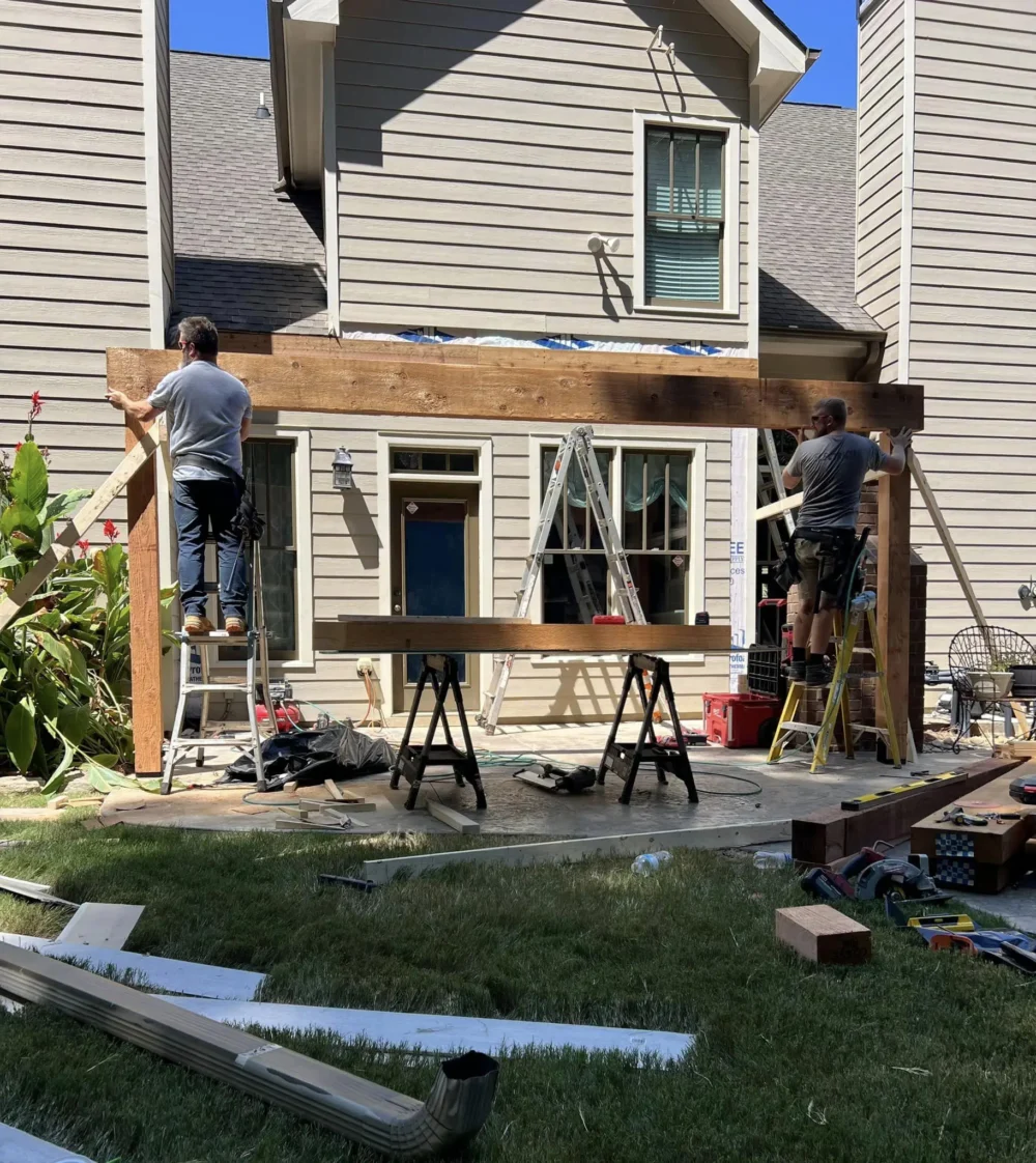 Constructing a covered patio 