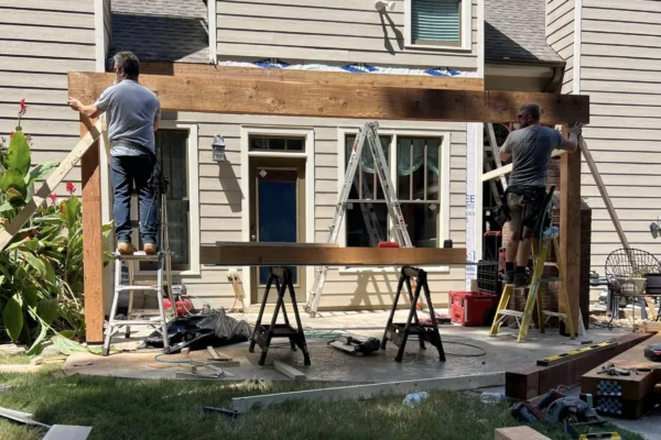 Constructing a covered patio 