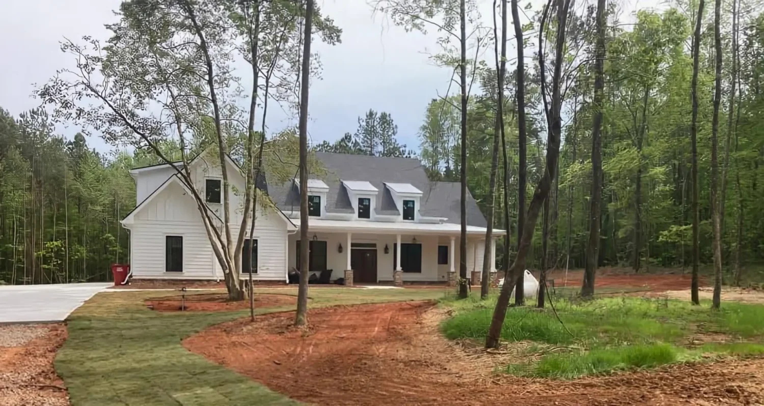 Farmhouse custom home build in Jefferson, Georgia in Jackson County