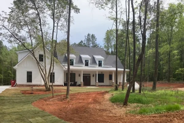 Farmhouse custom home build in Jefferson, Georgia in Jackson County