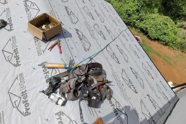 Installing new roofing 